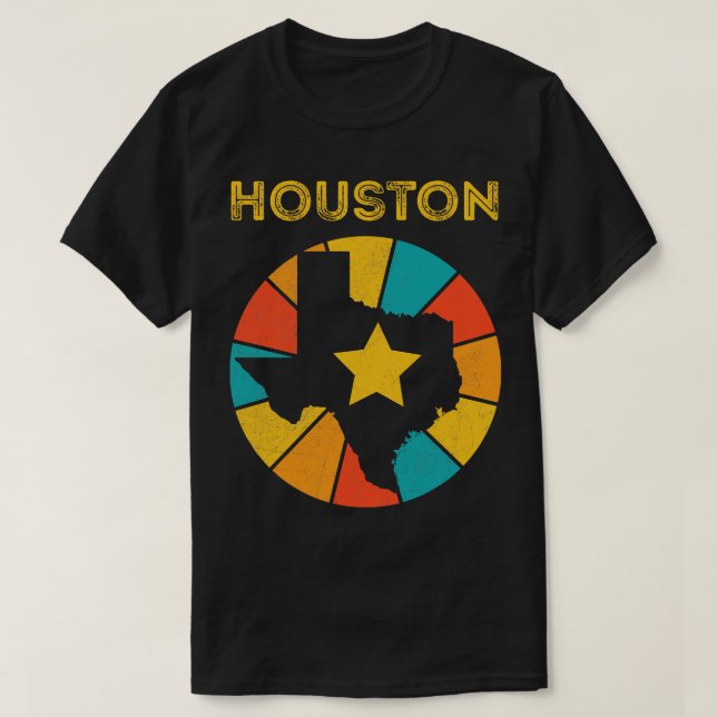 Camiseta Houston Texas Vintage angustiou Souvenir 1 (Frente do Design)