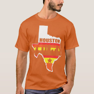 Camiseta Houston Texas Vintage Estado Bandeira Houston Skyl