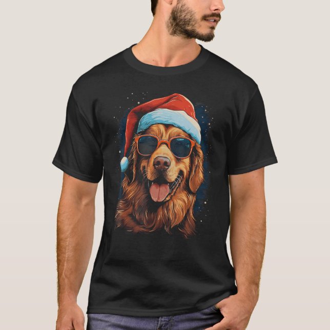 Camiseta Hovawart Dog Natal Natal Natal Feriado Engraçado C (Frente)