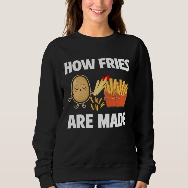 Camiseta How Fries Are Made Potato  Vegetarian Spud Fries (Frente)