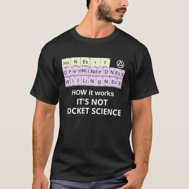Camiseta HOW it Works Not Rocket Science Periodic Elements  (Frente)