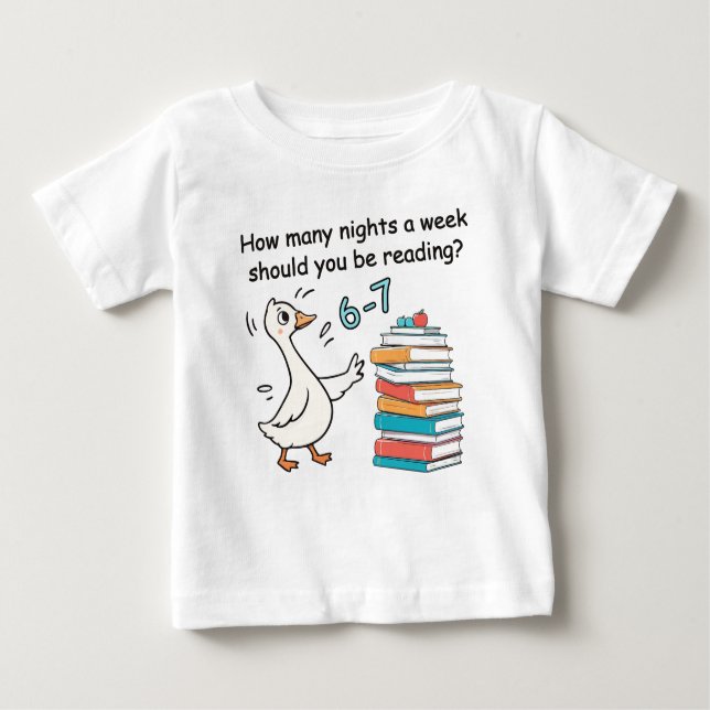Camiseta How Many Nights a Week Should You Be Reading 6-7 (Frente)