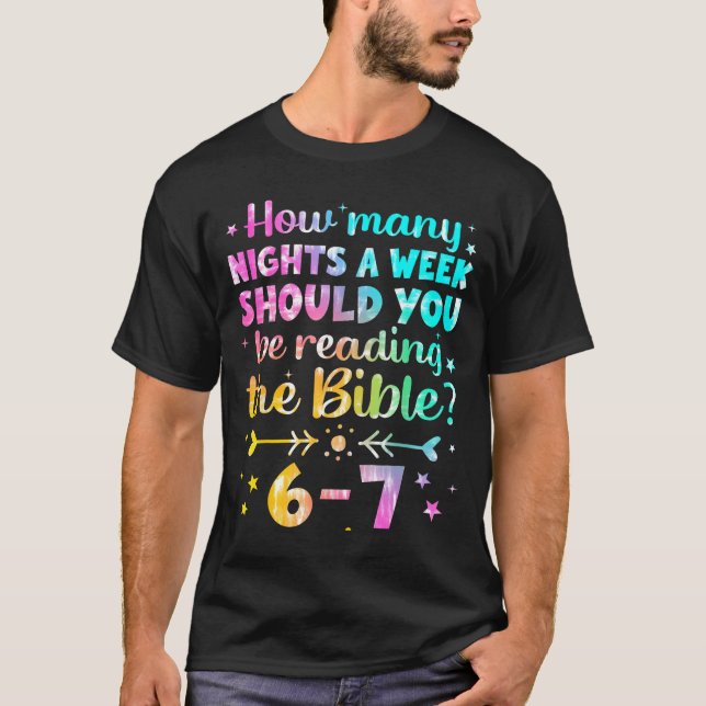 Camiseta How Many Nights A Week Should You Be Reading The B (Frente)
