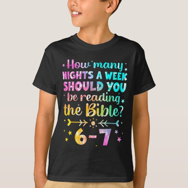 Camiseta How Many Nights A Week Should You Be Reading The B (Frente)