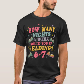 Camiseta How Many Nights Reading 67 Meme Six Seven Teacher
