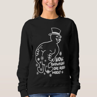 Camiseta How Snowflakes Are Really Made Snowman Christmas