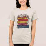 Camiseta How to Chill Like a Cat<br><div class="desc">Description: The artwork depicts a grey tabby cat with its eyes closed in a deep sleep, sprawled across a stack of six colorful books. The illustration style is clean and playful, featuring bold outlines and soft shading. Each book in the stack has a humorous, cat-related title, including "Chillax, " "The...</div>