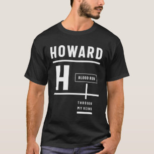 Camiseta Howard Personalizated Name Birthday Gift