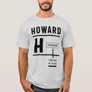 Camiseta Howard Personalizated Name Birthday Gift