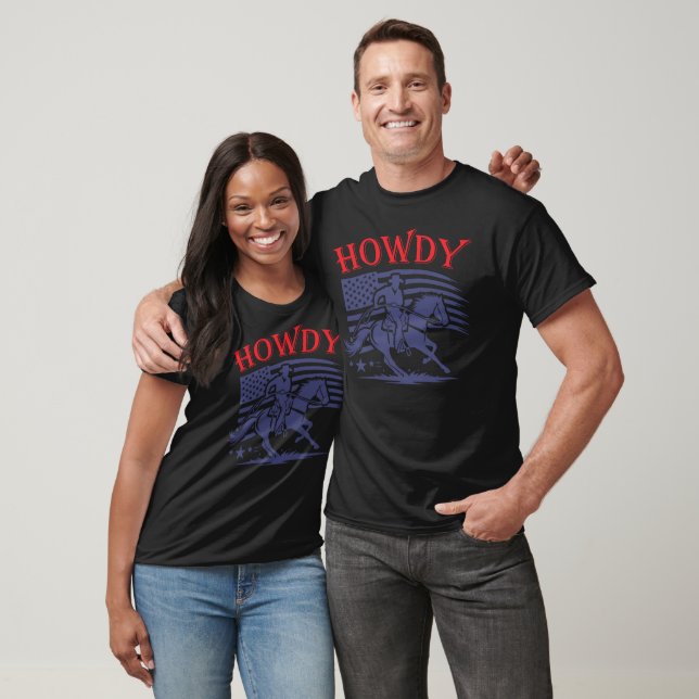 Camiseta Howdy, 4 de julho (Unissex)