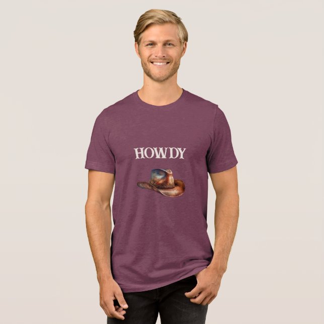 Camiseta Howdy Cowboy Hat (Frente Completa)