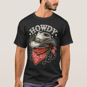 Camiseta Howdy Cowboy Hat Western