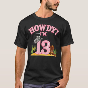 Camiseta Howdy Cowgirl 13 Birthday Western Country Southe