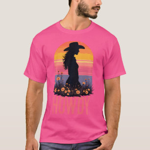 Camiseta Howdy Cowgirl Western Southern Rodeo Country Wild