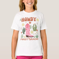 Camiseta Howdy Crianças da Primeira Série, Primeir