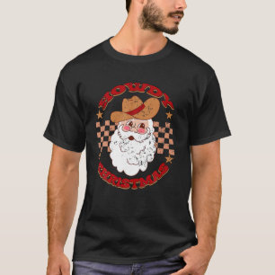 Camiseta Howdy Hos Cowboy Santa Cláusula Xmas Árvores Howdy