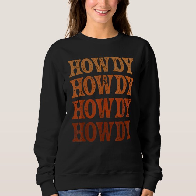 Camiseta Howdy Howdy Howdy Cowgirl Hat 1 (Frente)