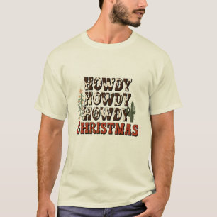 Camiseta Howdy Howdy Howdy Natal Família Xmas - Presente