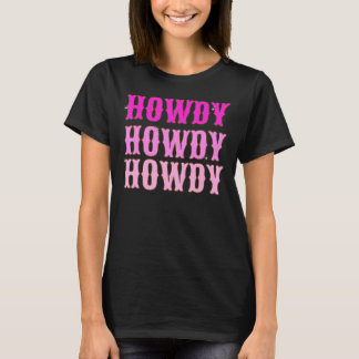 Camiseta Howdy Howdy Quente Rosa E Branco - Spa Estética Br