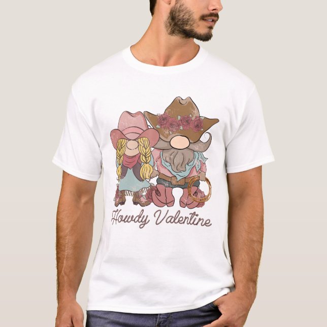 Camiseta Howdy Namorados Country Gnomos (Frente)