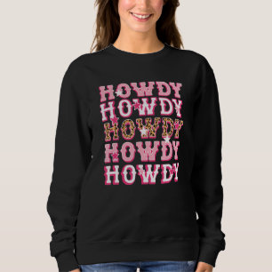 Camiseta Howdy Pink Leopard Western Country South Rodeo