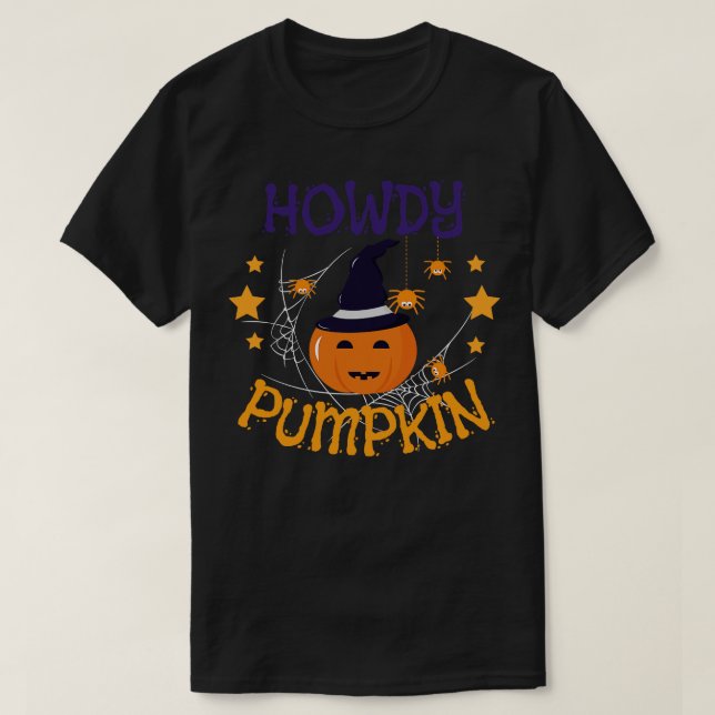 Camiseta Howdy Pumpkin 6 (Frente do Design)