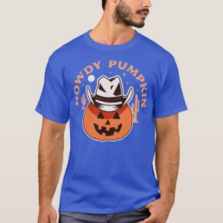Camiseta Howdy Pumpkin Cowboy Rodeo País Ocidental Cai Ha