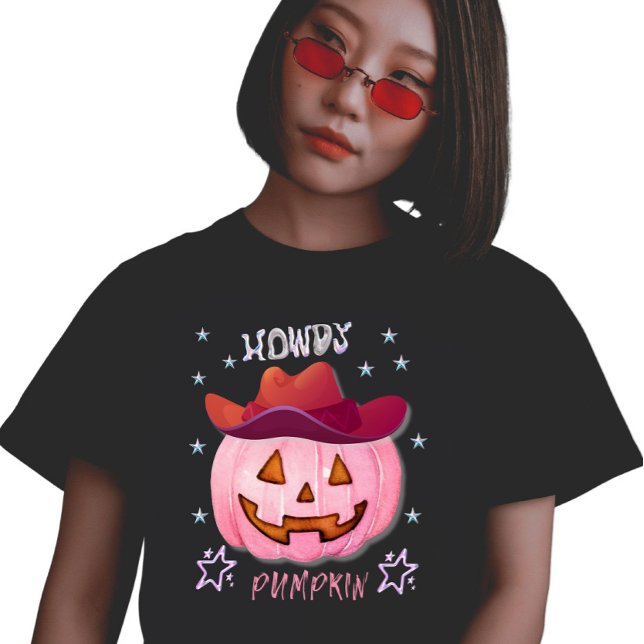 Camiseta Howdy Pumpkin Y2K Design (Criador carregado)
