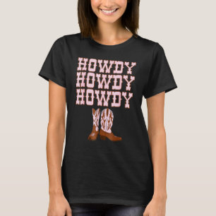 Camiseta Howdy Rodeo Ocidental País do Sul Cowgirl