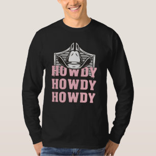 Camiseta Howdy Rodeo Western Country Southern Cowgirl Howdy