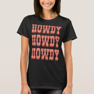 Camiseta Howdy Rodeo Women Vintage País Ocidental Sul