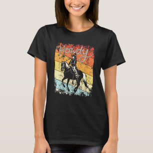 Camiseta Howdy Vintage Cowgirl Riding Horse Rodeo Western C