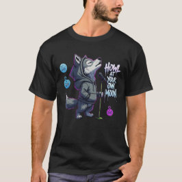 Camiseta Howl at Your Own Moon - Cool Wolf Rapper Singing 