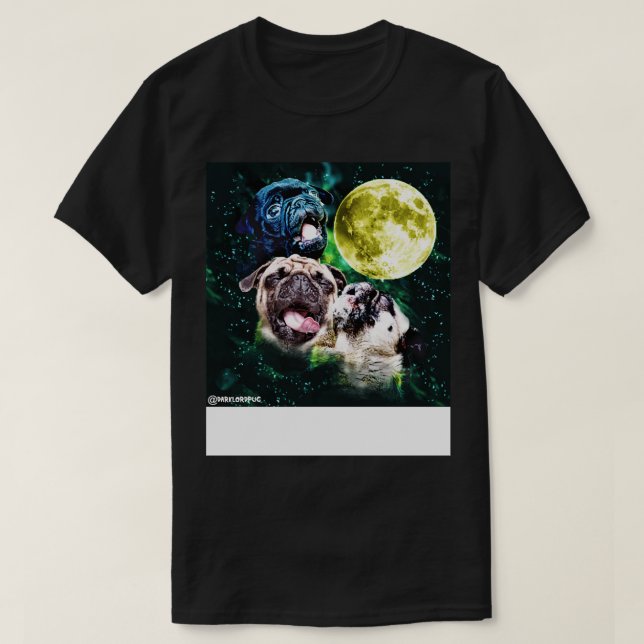 Camiseta Howl na Lua Pug Truck Stop Tee (Frente do Design)