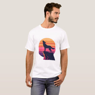 Camiseta Howl no Dusk - Retro Coyote Sunset