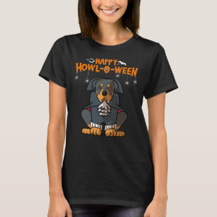 Camiseta Howl O Ween Rottweiler Cão Para O Halloween