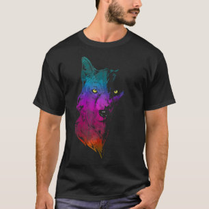 Camiseta Howl Wildlife Forest Animal Predator Portrait Colo