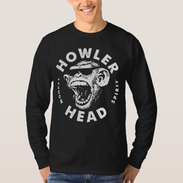 Camiseta Howler Head Monkey Kentucky Bourbon Whiskey Vintag (Frente)