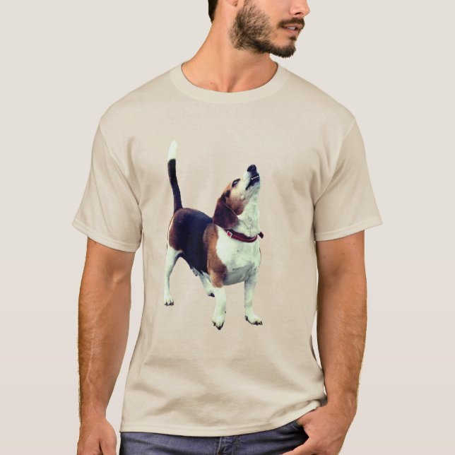 Camiseta Howling Beagle Cute Dog (Frente)