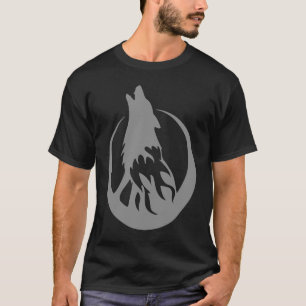 Camiseta Howling Cinza Wolf em Half Moon Wolf