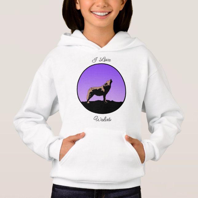 Camiseta Howling Wolf at Sunset - Original Willife Art Ho (Frente)