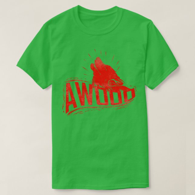 Camiseta Howling Wolf Awooo Halloween (Frente do Design)