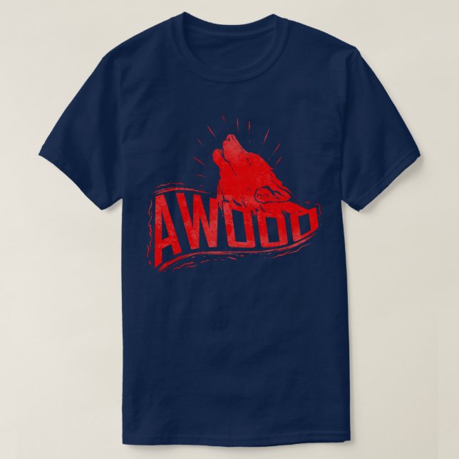 Camiseta Howling Wolf Awooo Halloween (Frente do Design)