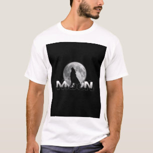 Camiseta Howling Wolf Moon Gráfico de Lobo da Lu