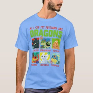 Camiseta Howorain Your Dragon 3 Hidden World Dragon Friends