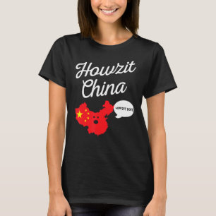 Camiseta Howzit China mapeia Piada Pai da África do Sul