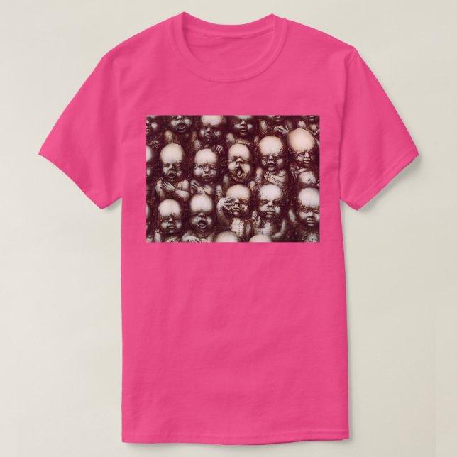 Camiseta HR Giger Steampunk Babies (Frente do Design)