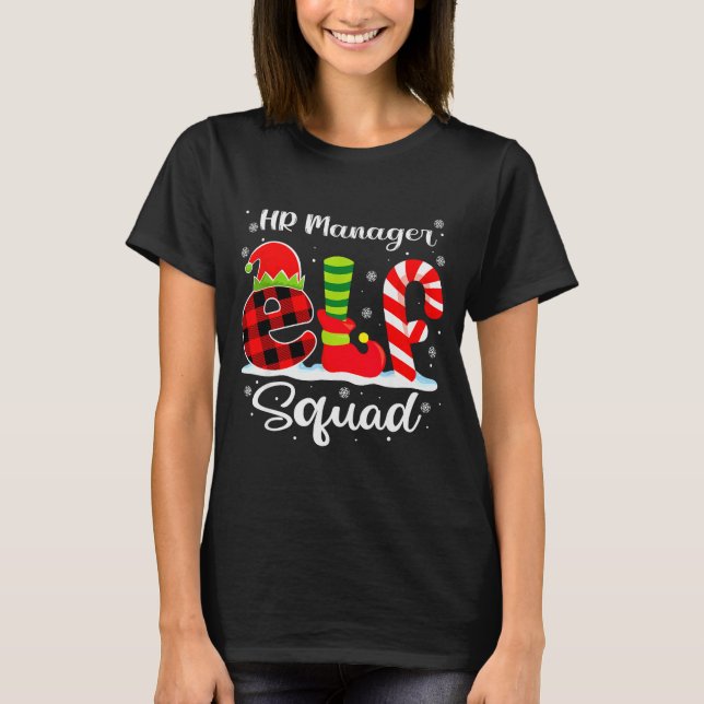 Camiseta Hr Manager Elf Squad Christmas Recruiter Matching  (Frente)