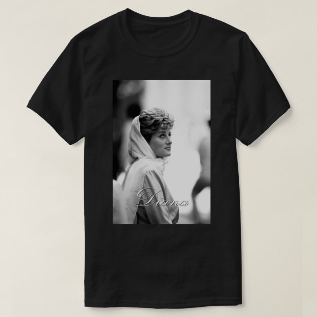 Camiseta HRH Princess Diana - Foto Profissional (Frente do Design)