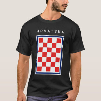 Camiseta Hrvatska Checker Blue Border